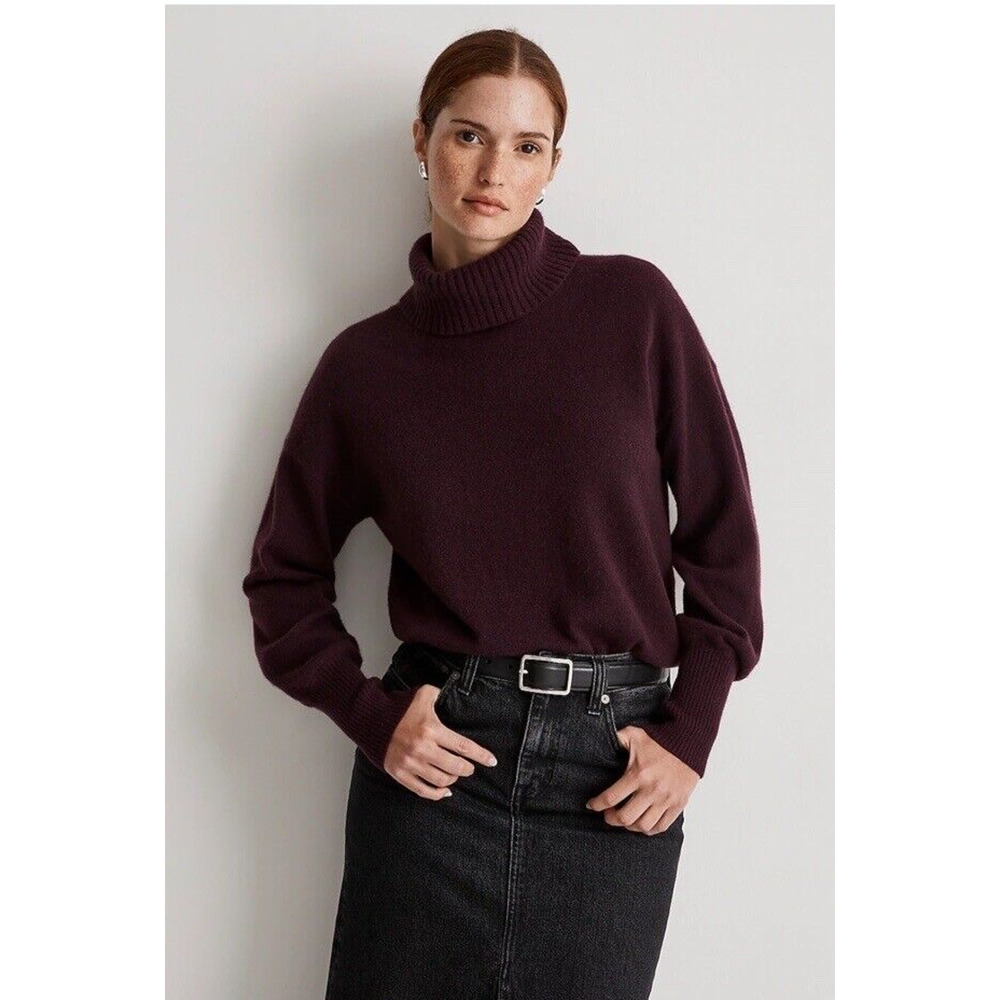 Sold: Madewell Purple Turtleneck Cashmere Sweater XXS